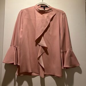 BCBGMaxAzria Blush Ruffle Blouse